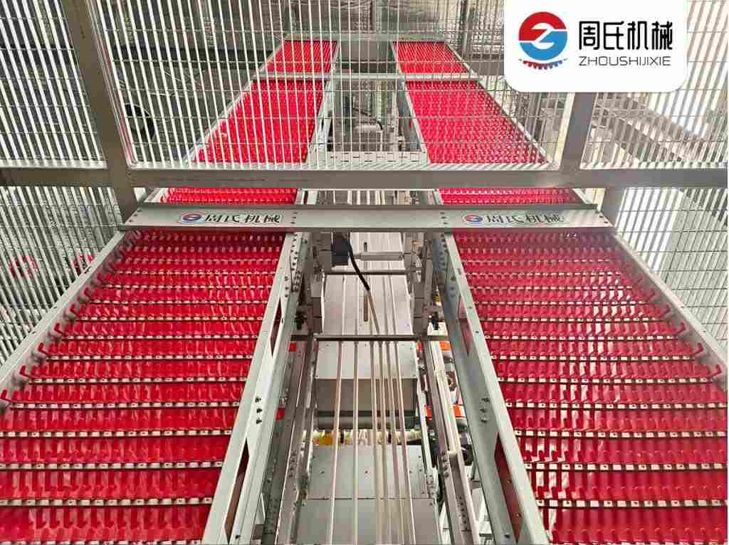 Elevator type fast egg collecting machine